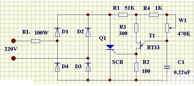 可控硅调压电路原理图