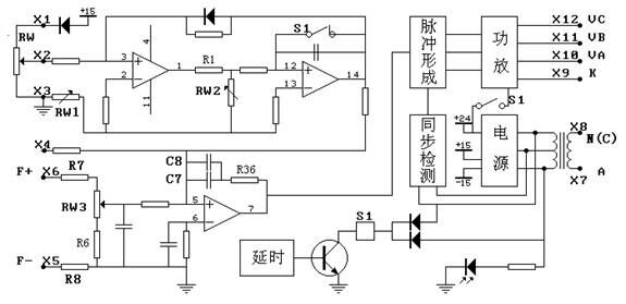 可控硅三相移相触发控制器原理图